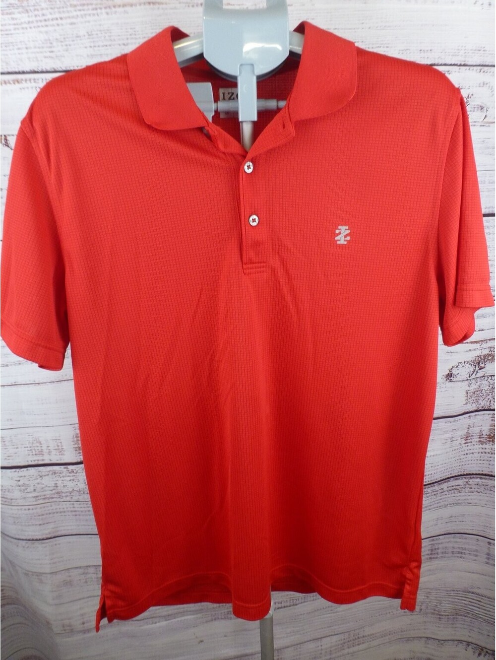 IZOD Golf Men's Red Performance Polo Shirt Size Large L Short Sleeve Collared K5